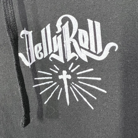 |•JELLY ROLL•| Black Hoodie Hooded Full Zip Sweatshirt - Picture 4 of 6